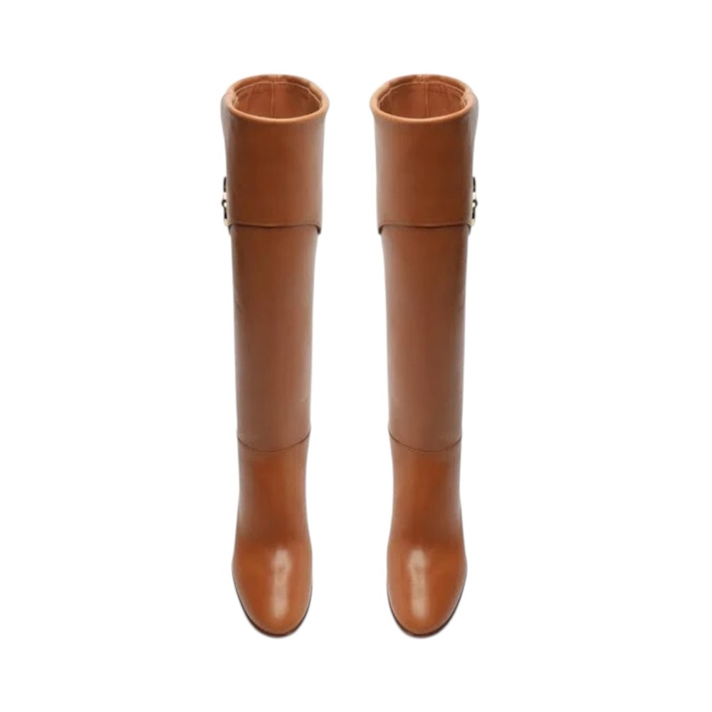 Arezzo Women's Vivian Mid Block Heel Boots - Caramel - Picture 3 of 8
